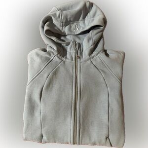 Lululemon full zip scuba hoodie jacket dusty blue sz 10